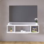 120cm Ayaksız Duvara Monteli Tv Ünitesi Mat Beyaz